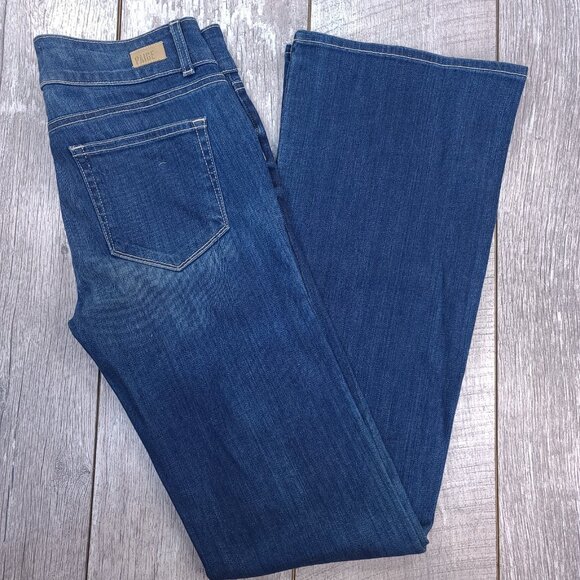 PAIGE Jeans Womens 29x34 Hidden Hills Bootcut Flare Avalon Blue Denim Mid Rise - Picture 1 of 10